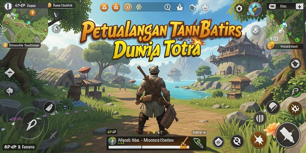 Tangkapan layar aksi seru dalam gameplay Open World 4P4P.