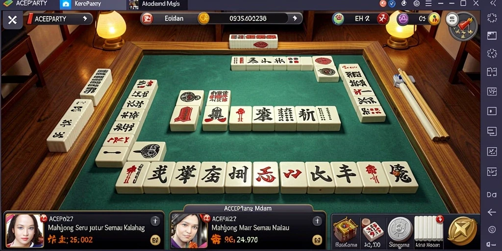 Tampilan gameplay ACEPARTY yang mendebarkan dan penuh warna.