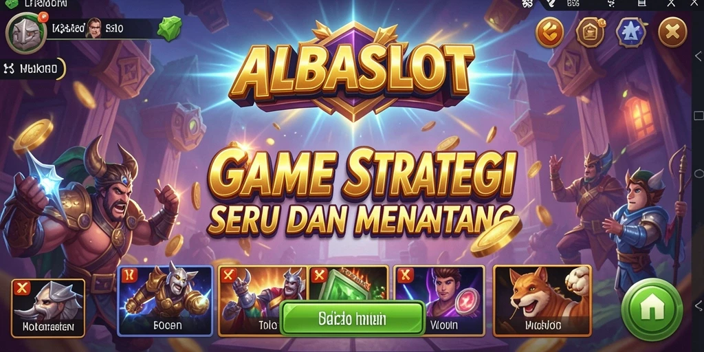 Tampilan gameplay strategis ALBASLOT yang menarik dan menantang.