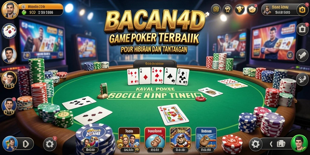 Tampilan gameplay Poker di BACAN4D yang seru dan menarik.