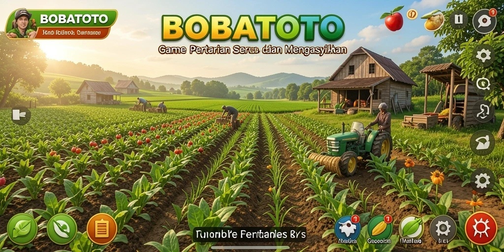 Tampilan menarik dari gameplay BOBATOTO yang menggambarkan pertanian.