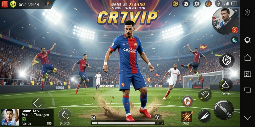 Tampilan gameplay aksi mendebarkan dari CR7VIP.