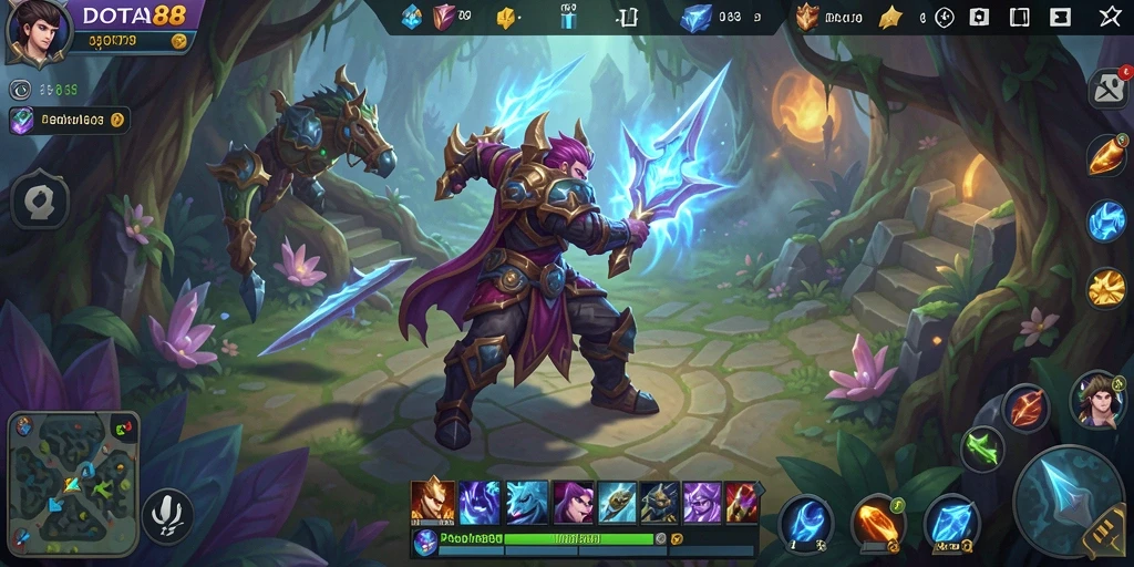 Screenshot gameplay DOTA88 menampilkan karakter yang beraksi di dunia petualangan.