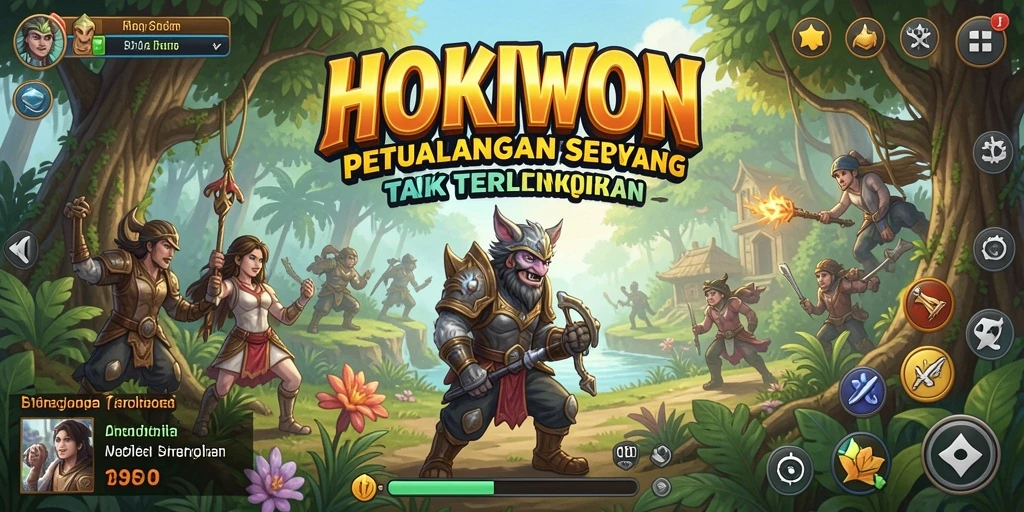 Tangkapan layar menunjukkan aksi seru dalam HOKIWON yang penuh tantangan.
