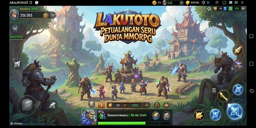 Tangkapan layar gameplay menampilkan pertempuran epik dalam dunia <strong>LAKUTOTO</strong>.
