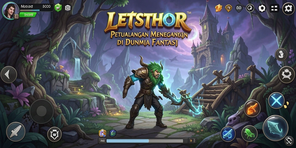Tangkapan layar utama dari LETSTHOR menunjukkan gameplay petualangan yang mendebarkan.