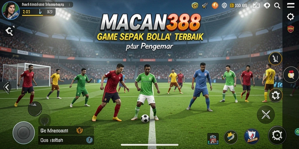 Screenshot gameplay MACAN388 menampilkan momen mendebarkan dari pertandingan sepak bola.