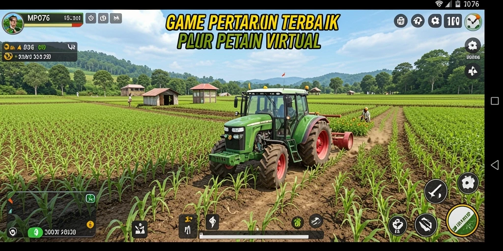 Screenshot MPO76 menunjukkan gameplay seru bertani dengan grafis yang memukau.