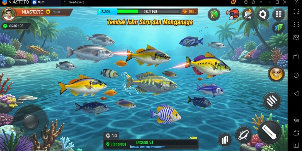 Screenshot NIASTOTO menampilkan aksi seru dalam menangkap ikan.