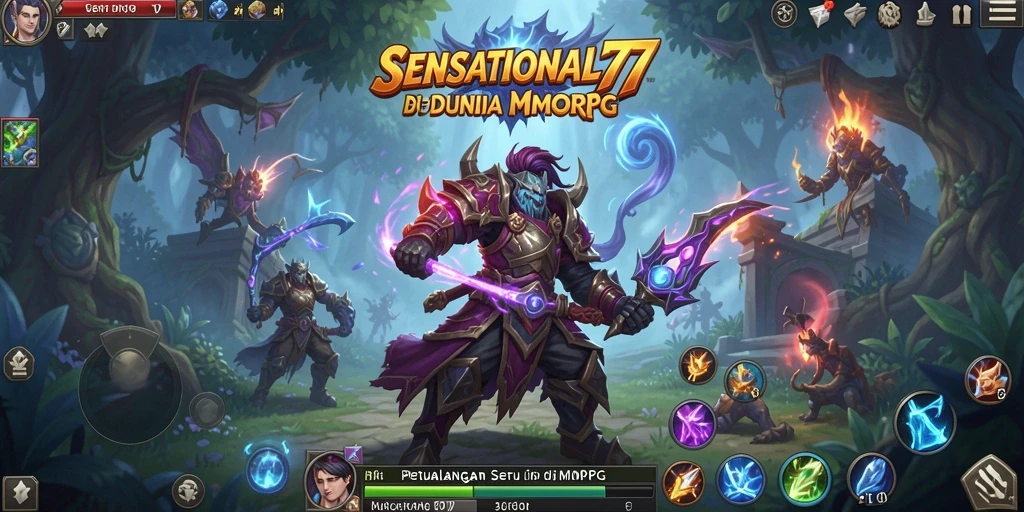 Gameplay seru dalam SENSATIONAL77, menampilkan pertarungan epik.