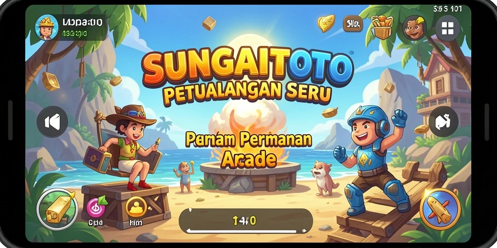 Tangkapan layar utama SUNGAITOTO menampilkan aksi gameplay yang seru dalam permainan Arcade.