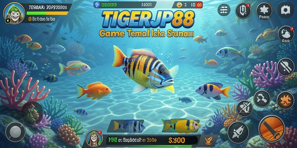 Tampilkan gameplay seru dalam TIGERJP88, permainan Tembak Ikan yang menghibur.