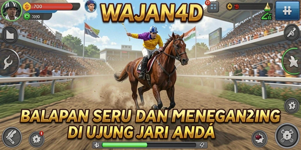 Tangkapan layar gameplay balapan seru di WAJAN4D.