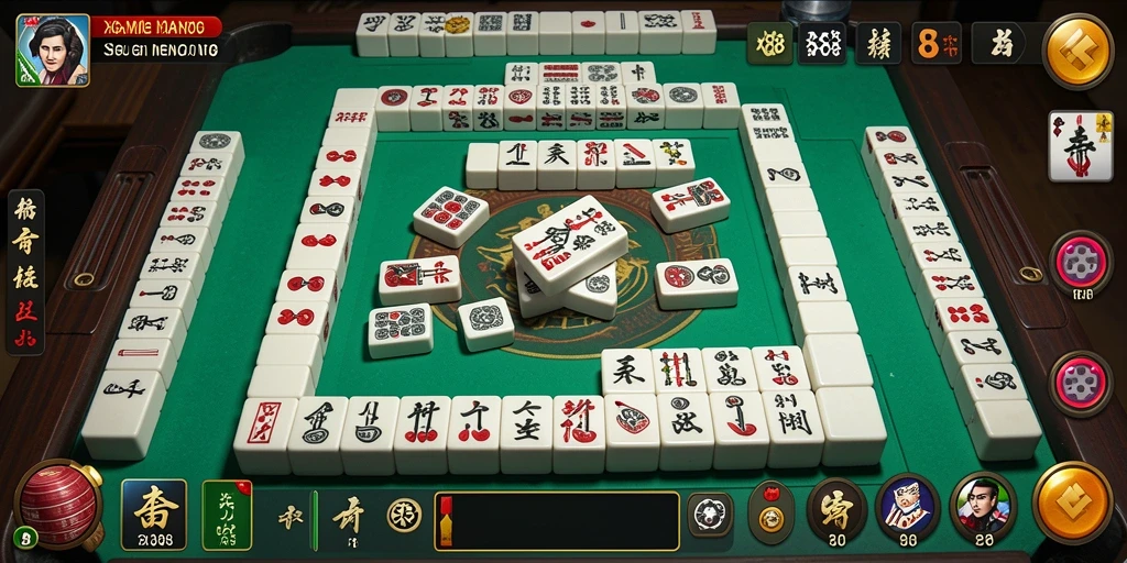 Tangkapan layar utama menunjukkan gameplay Mahjong yang menarik.